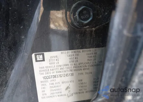 2016 Chevrolet Colorado Z71 from USA, damaged, VIN 1GCGTDE37G1245138